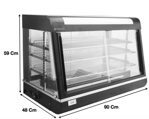 Vitrine chauffante L 900 mm